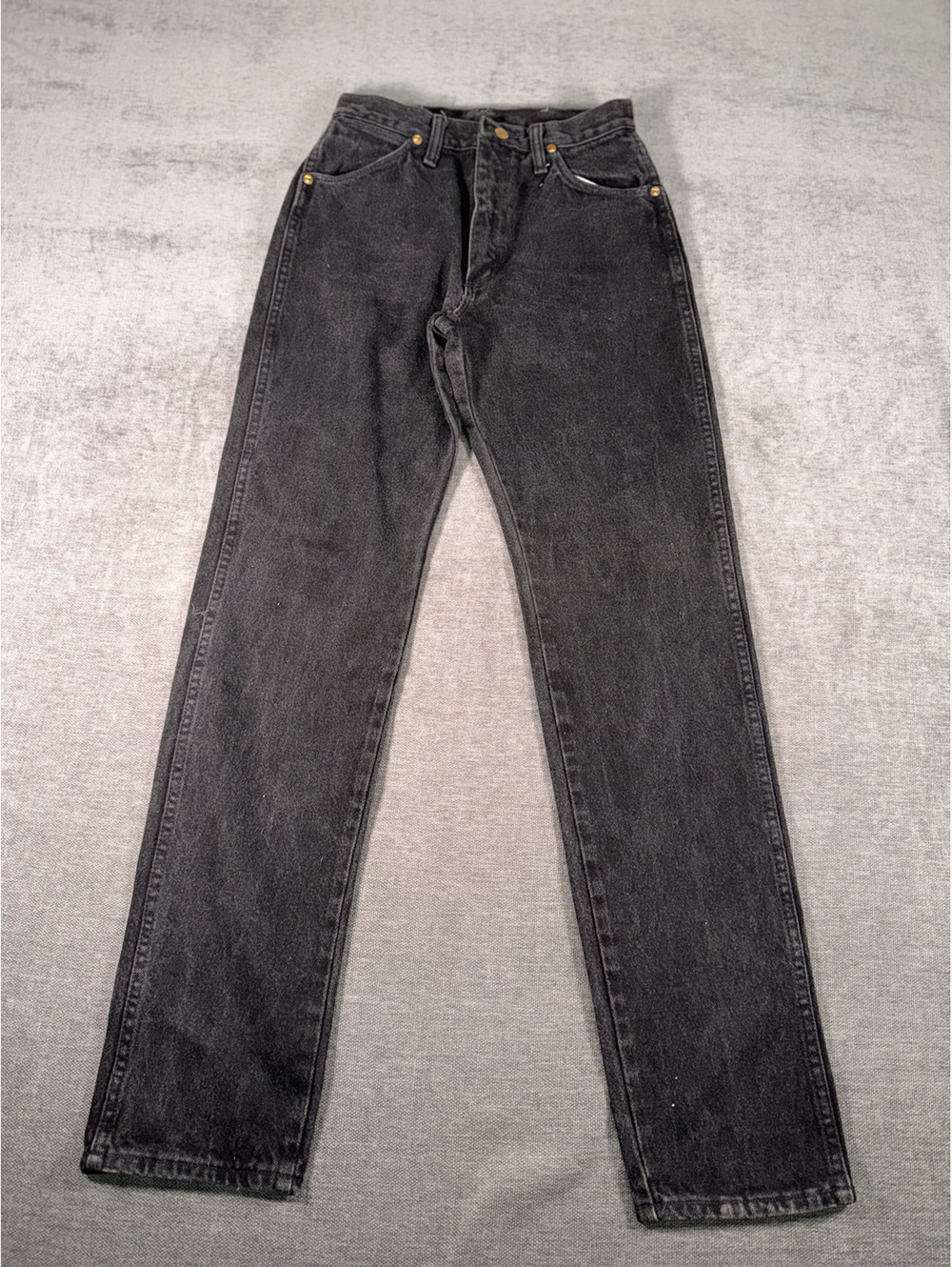 Wrangler Vintage Black Straight Leg Jeans 7x34